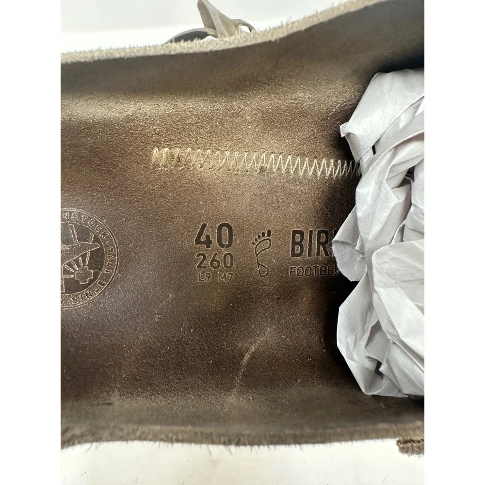 Birkenstock Buckley Suede Clog Gray Taupe 40 / Womens US 9-9.5